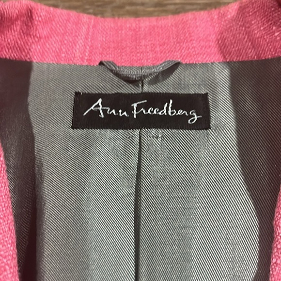 Vintage Ann Freedberg Silk Bubble Gum Pink Blazer - Picture 2 of 3